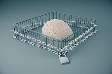 human brain in a jail cell